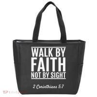 2 Corinthians 57 Walk By Faith Not By Sight Bible Tote Bag thumb 0