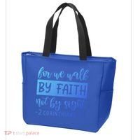 2 Corinthians For We Walk By Faith Not By Sight Bible Verse Gift Tote Bag thumb 3