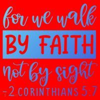 2 Corinthians For We Walk By Faith Not By Sight Bible Verse Gift Santa Hat thumb 1