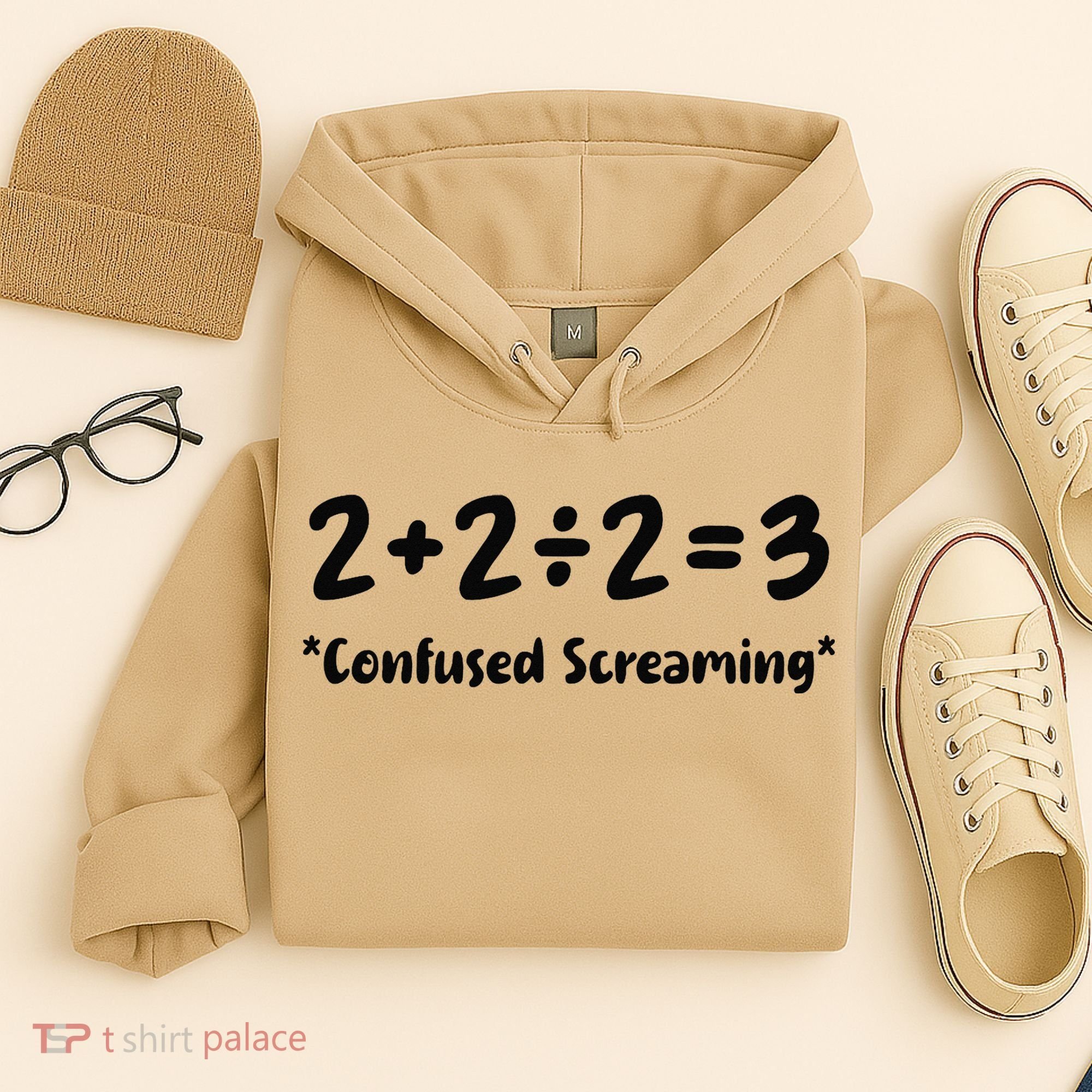 2223 Confused Screaming Funny Math Teacher Mathematics Hoodie