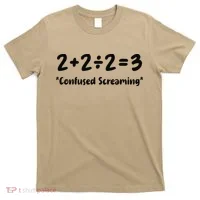 2223 Confused Screaming Funny Math Teacher Mathematics T-Shirt thumb 0