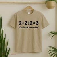2223 Confused Screaming Funny Math Teacher Mathematics T-Shirt thumb 2