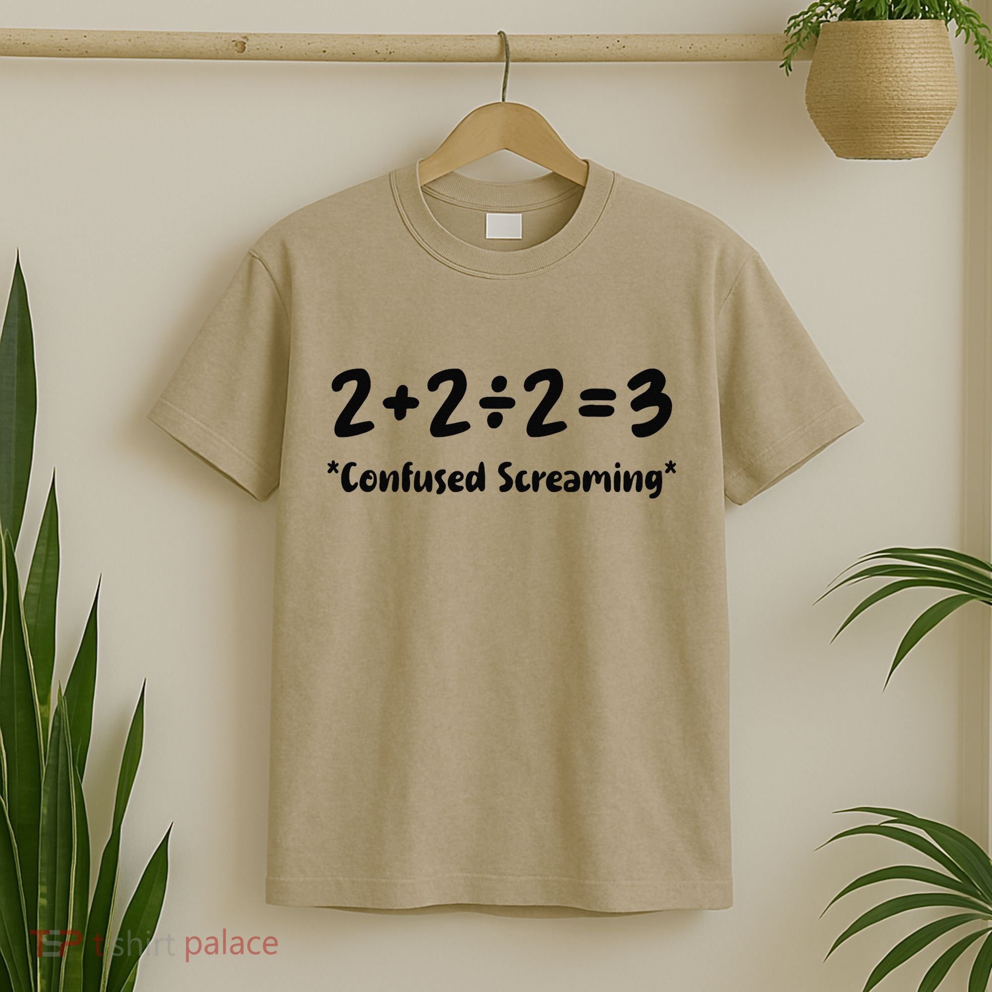 2223 Confused Screaming Funny Math Teacher Mathematics T-Shirt