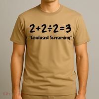 2223 Confused Screaming Funny Math Teacher Mathematics T-Shirt thumb 3