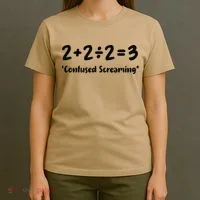 2223 Confused Screaming Funny Math Teacher Mathematics T-Shirt thumb 4