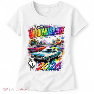 2026 Cruisin’ Woodward Ave M1 Rainbow Boulevard Legends Women's T-Shirt