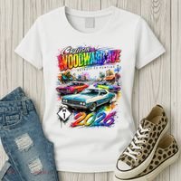 2026 Cruisin’ Woodward Ave M1 Rainbow Boulevard Legends Women's T-Shirt thumb 3