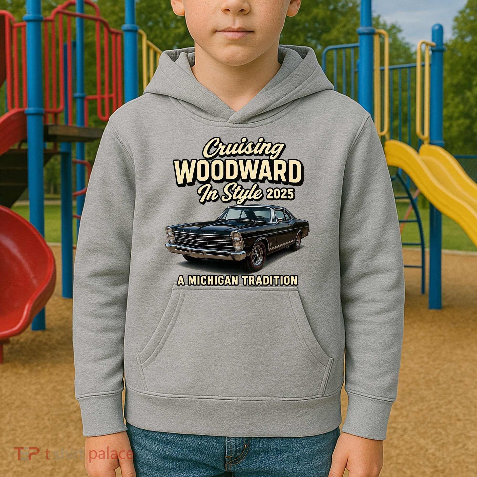 2025 Cruising Woodward In Style Kids Hoodie