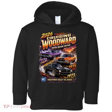 2026 Cruising Woodward M1 - 1970s Horsepower Decade Edition Toddler Hoodie
