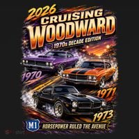 2026 Cruising Woodward M1 - 1970s Horsepower Decade Edition Tote Bag thumb 4