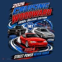 2026 Cruising Woodward - 1990s Decade Edition Tote Bag thumb 4