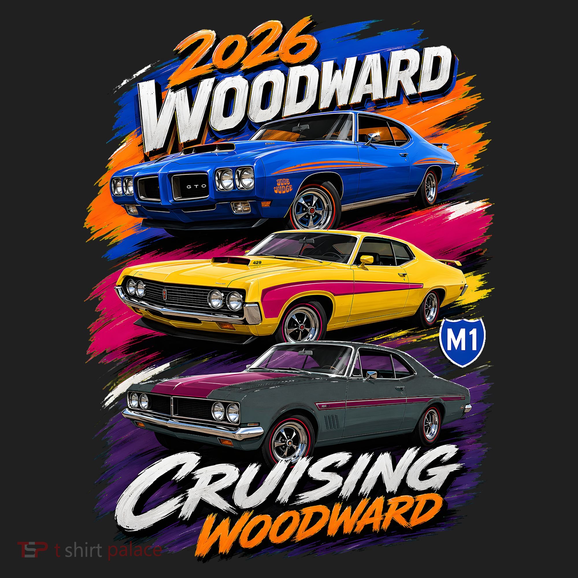 2026 CRUISING WOODWARD THREE MUSCLE LEGENDS Beanie