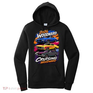 2026 CRUISING WOODWARD THREE MUSCLE LEGENDS Women's Hoodie