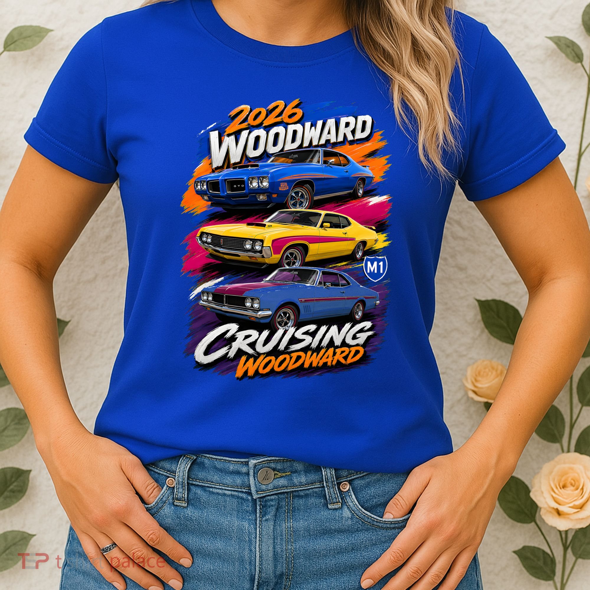 2026 CRUISING WOODWARD THREE MUSCLE LEGENDS Women's T-Shirt