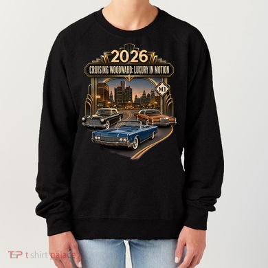2026 Cruising Woodward Ave M1 Luxury In Motion Car Event Women's Sweatshirt
