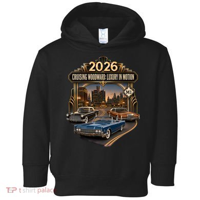 2026 Cruising Woodward Ave M1 Luxury In Motion Car Event Toddler Hoodie