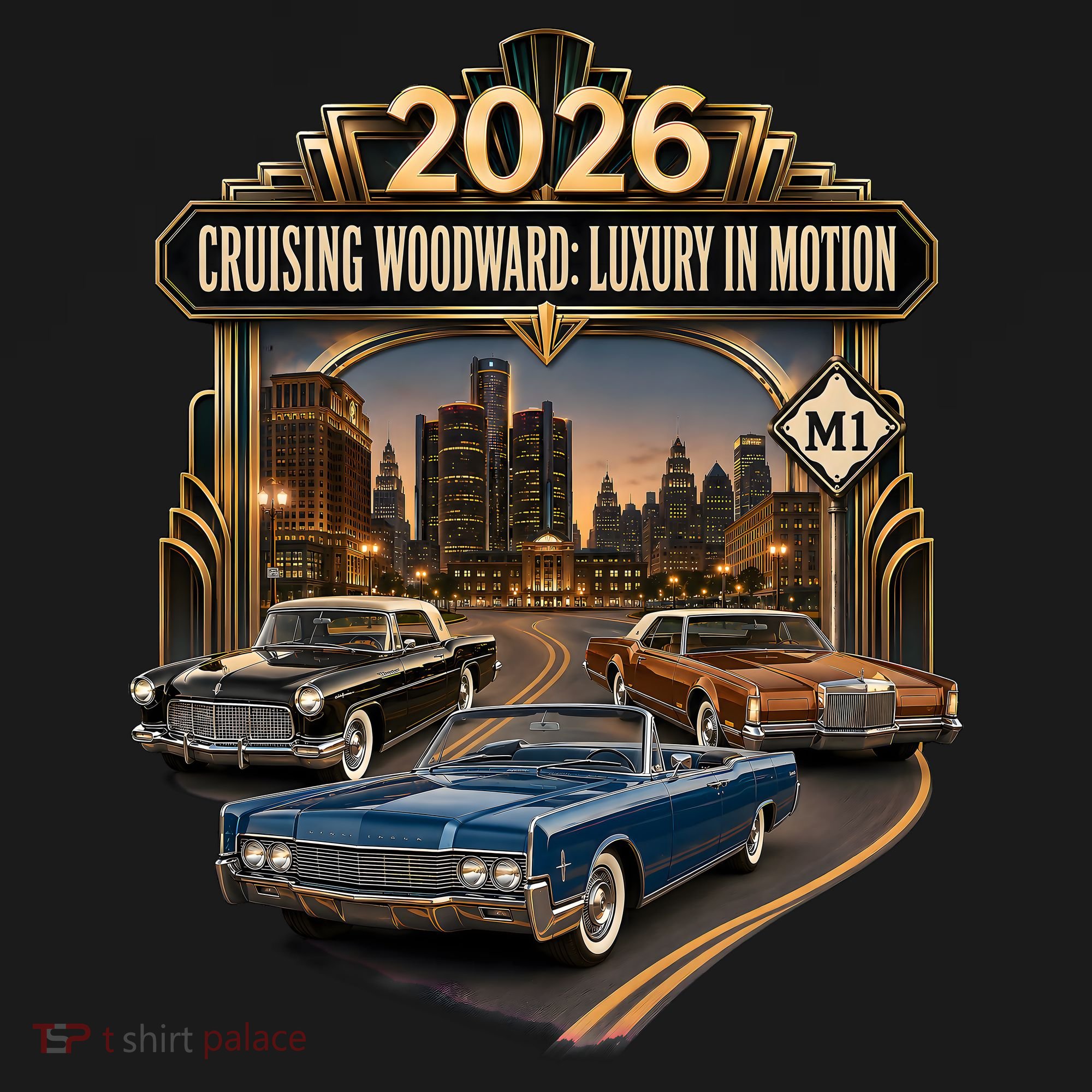 2026 Cruising Woodward Ave M1 Luxury In Motion Car Event Toddler Hoodie