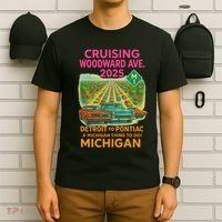 2025 Cruising Woodward Ave Detroit To Pontiac Car Cruise M1 T-Shirt thumb 6