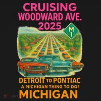2025 Cruising Woodward Ave Detroit To Pontiac Car Cruise M1 T-Shirt thumb 7