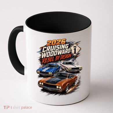 2026 Cruising Woodward Rebel By Design Classics M1 Coffee Mug