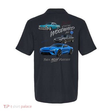 2026 Cruising Woodward Ave M1 Memories Front & Back Polo back
