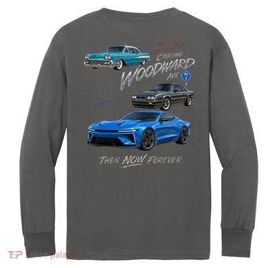 2026 Cruising Woodward Ave M1 Memories Front & Back Kids Long Sleeve Shirt back