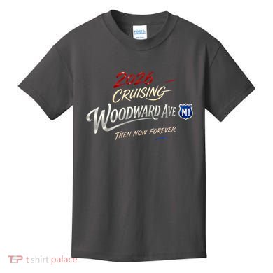 2026 Cruising Woodward Ave M1 Memories Front & Back Kids T-Shirt