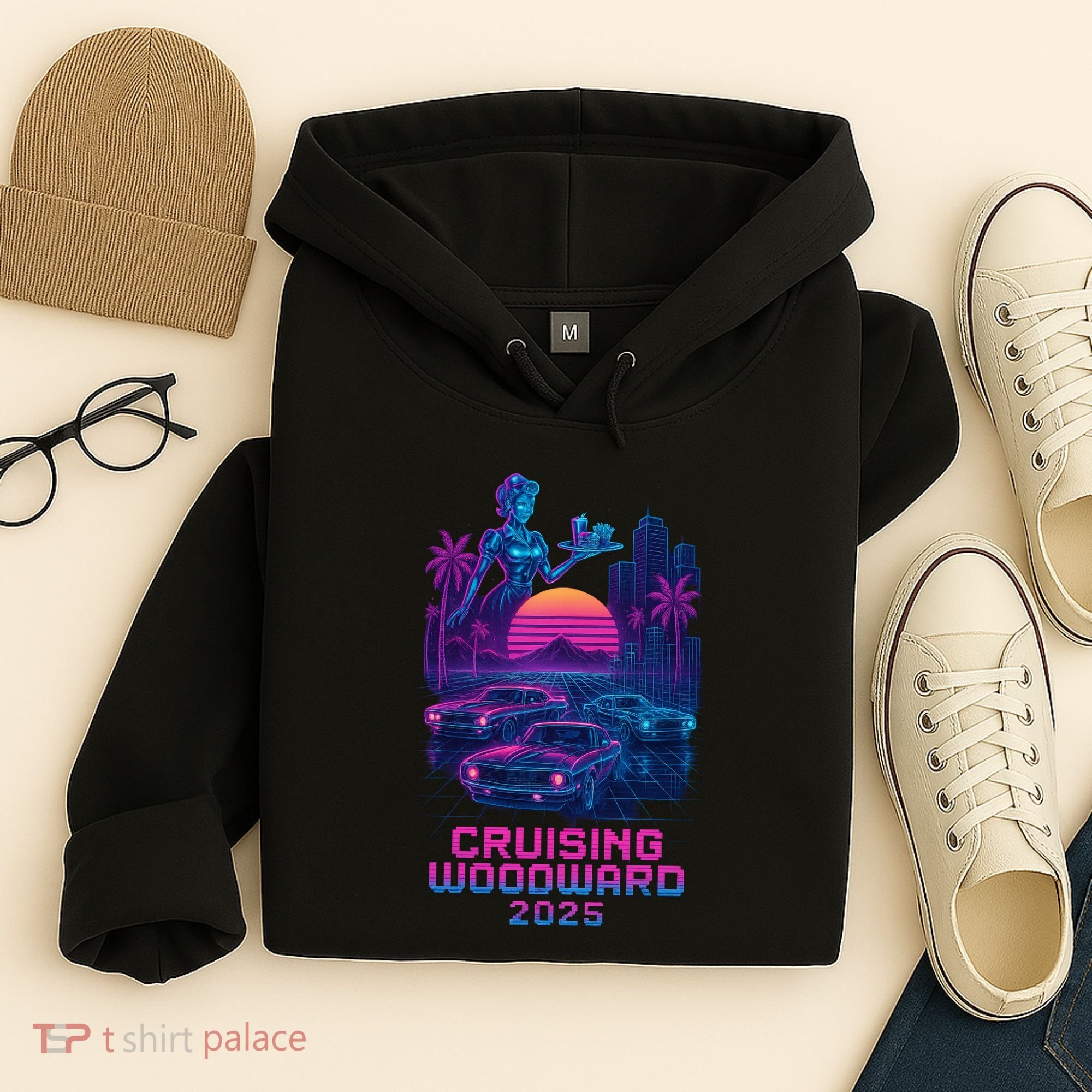 2025 Cruising Woodward Neon Vibes Hoodie