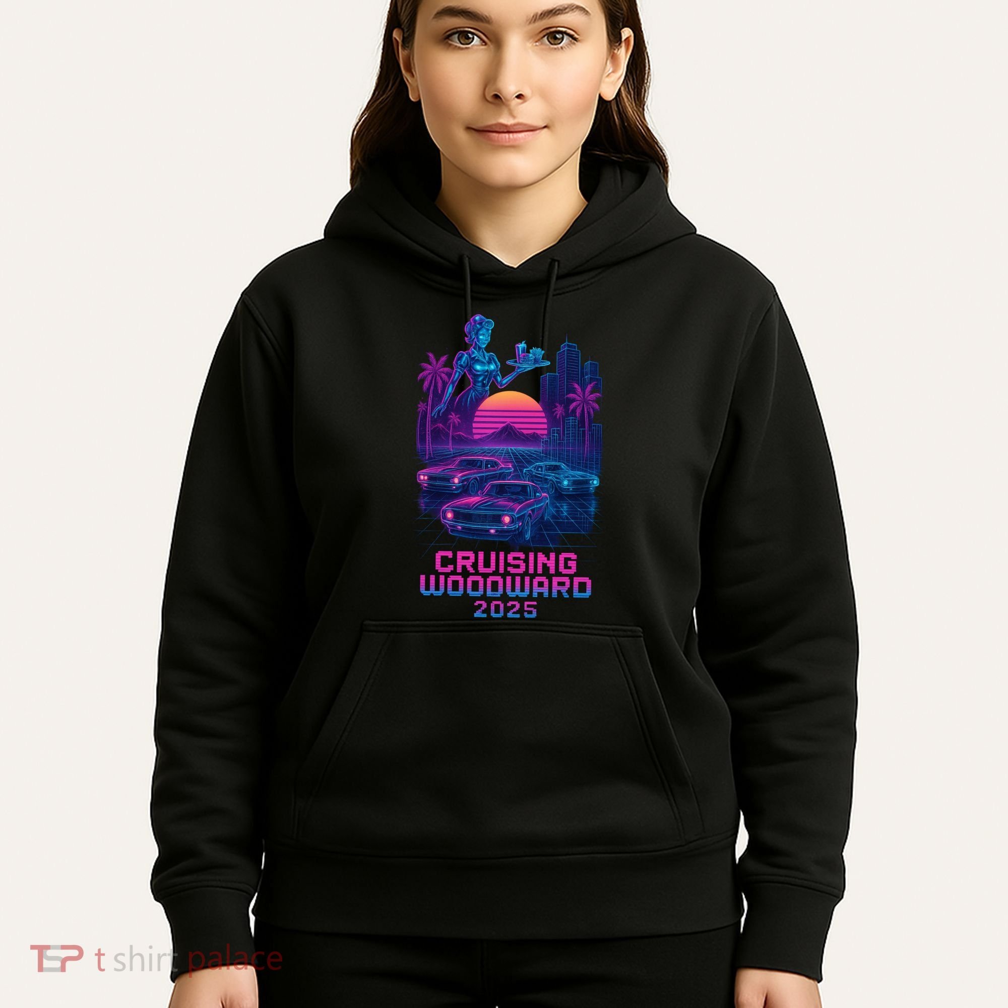2025 Cruising Woodward Neon Vibes Hoodie