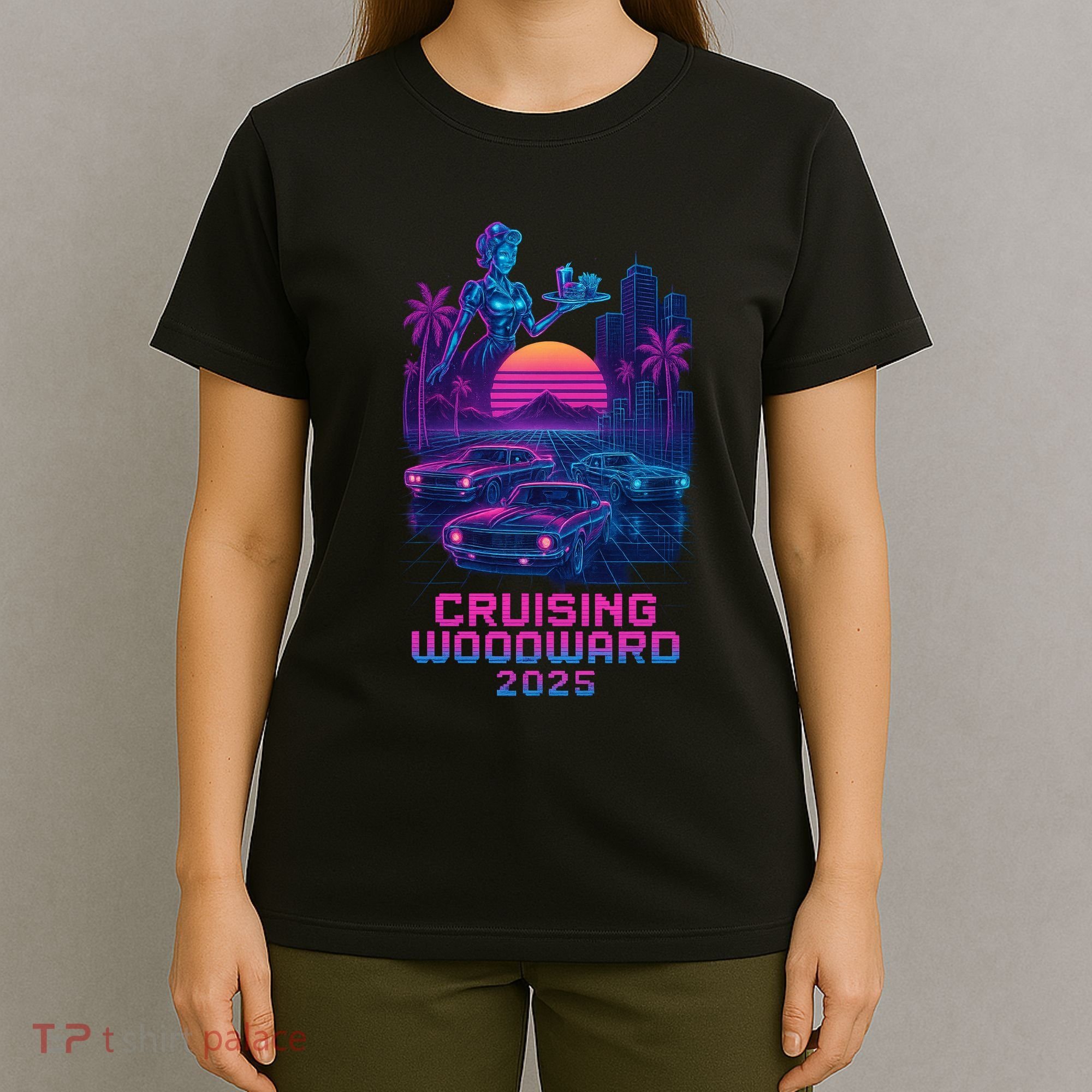 2025 Cruising Woodward Neon Vibes T-Shirt