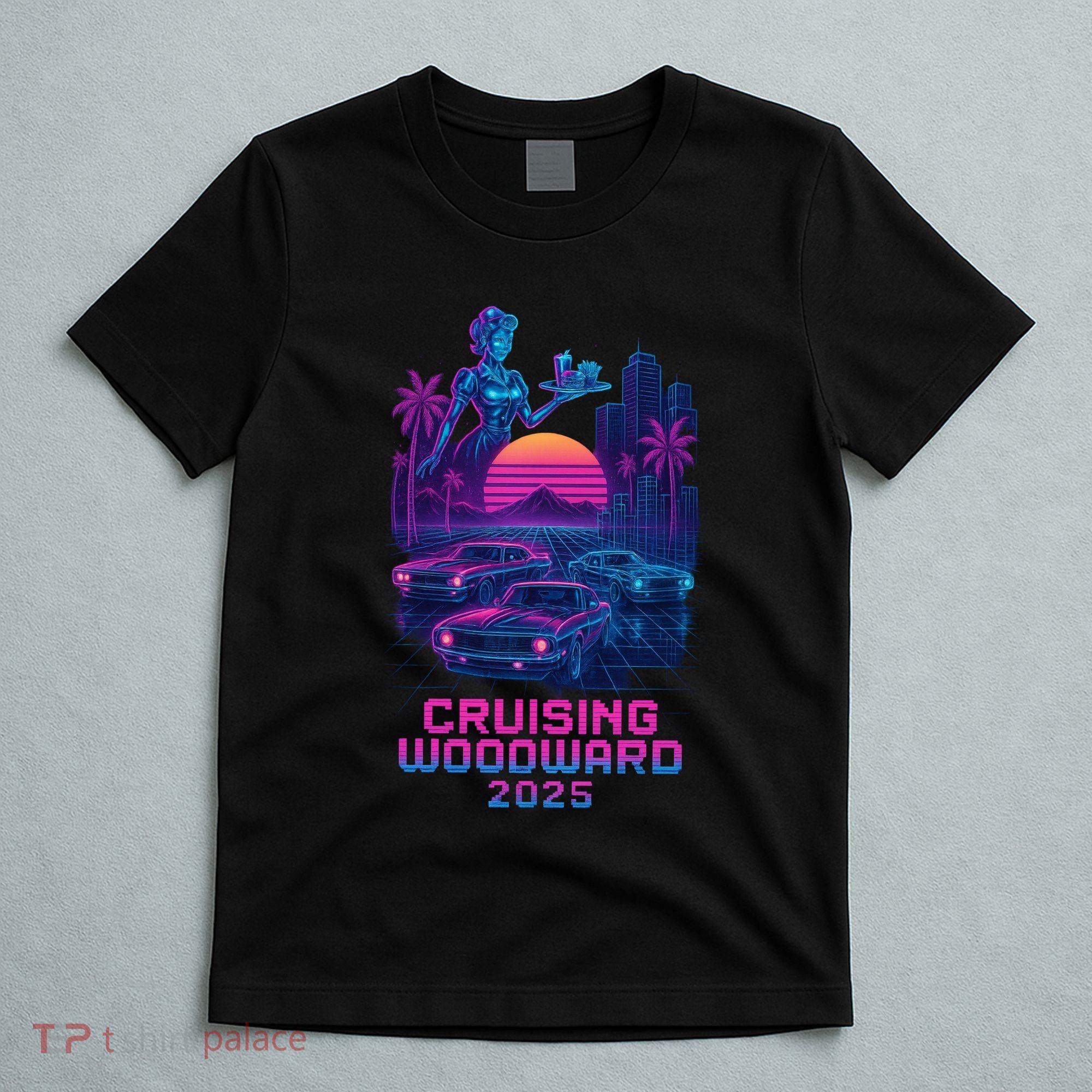 2025 Cruising Woodward Neon Vibes T-Shirt