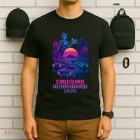 2025 Cruising Woodward Neon Vibes T-Shirt thumb 6