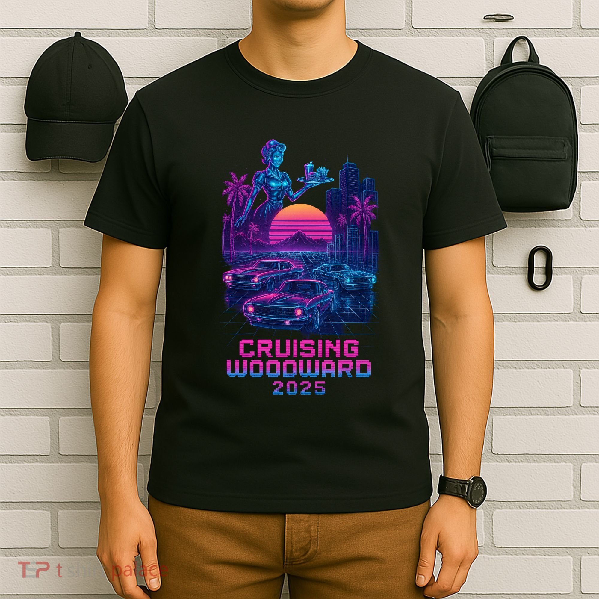 2025 Cruising Woodward Neon Vibes T-Shirt