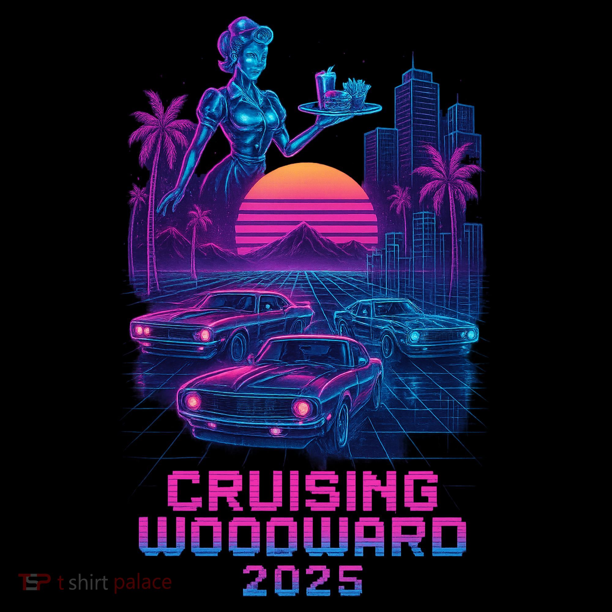 2025 Cruising Woodward Neon Vibes Coffee Mug
