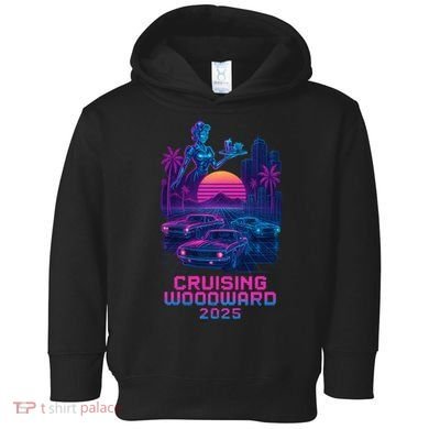 2025 Cruising Woodward Neon Vibes Toddler Hoodie