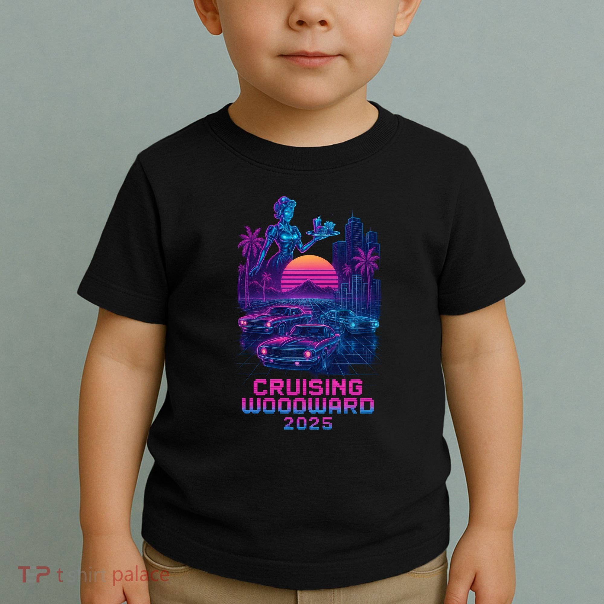 2025 Cruising Woodward Neon Vibes Toddler T-Shirt