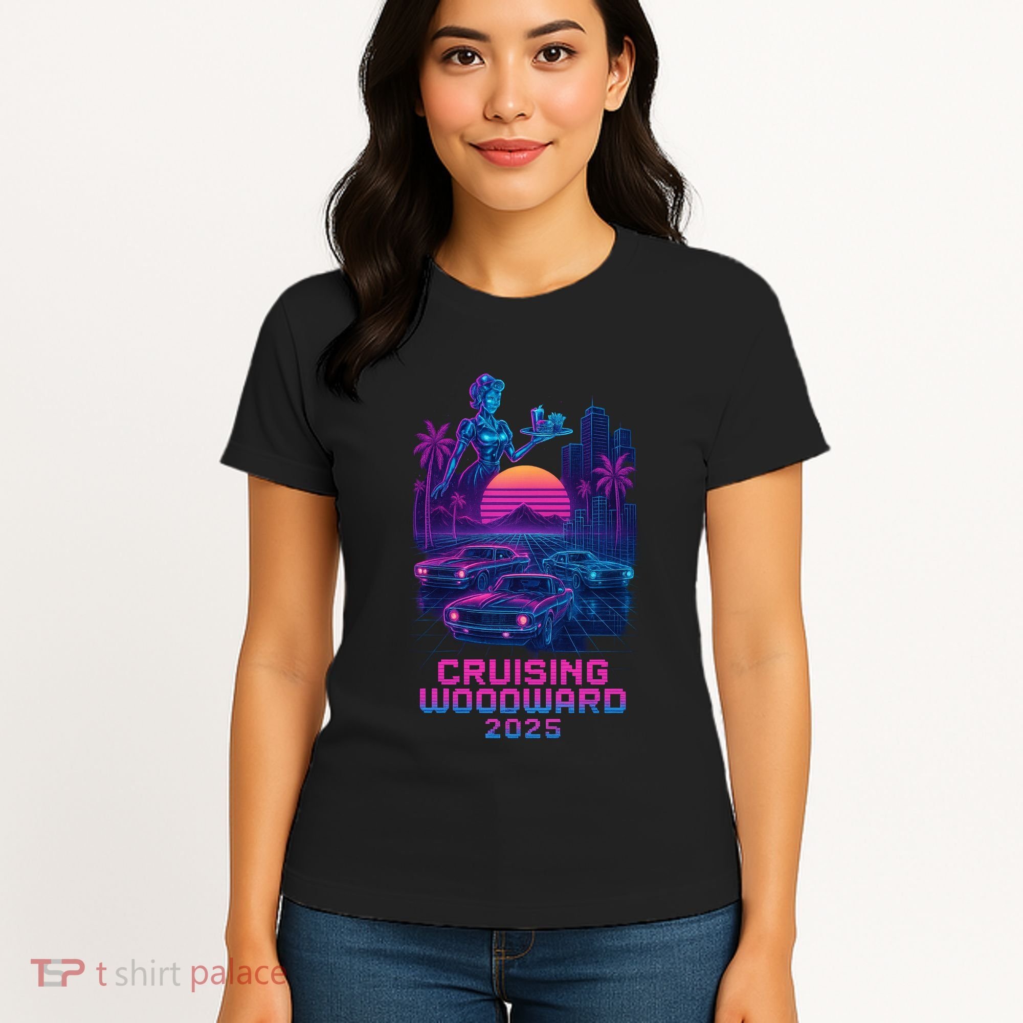 2025 Cruising Woodward Neon Vibes Women's T-Shirt
