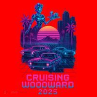 2025 Cruising Woodward Neon Vibes Santa Hat thumb 1