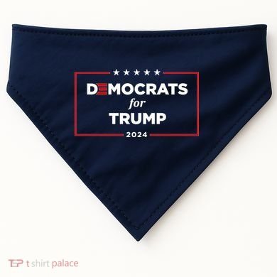 2024 Democrats For Trump USA-Made Doggie Bandana