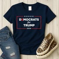 2024 Democrats For Trump Women's T-Shirt thumb 3