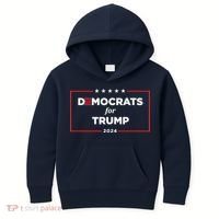 2024 Democrats For Trump Kids Hoodie thumb 0