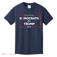 2024 Democrats For Trump Kids T-Shirt thumb 0