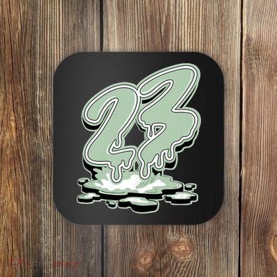 23 Drip Seafoam Abundance 4s Matching Coaster