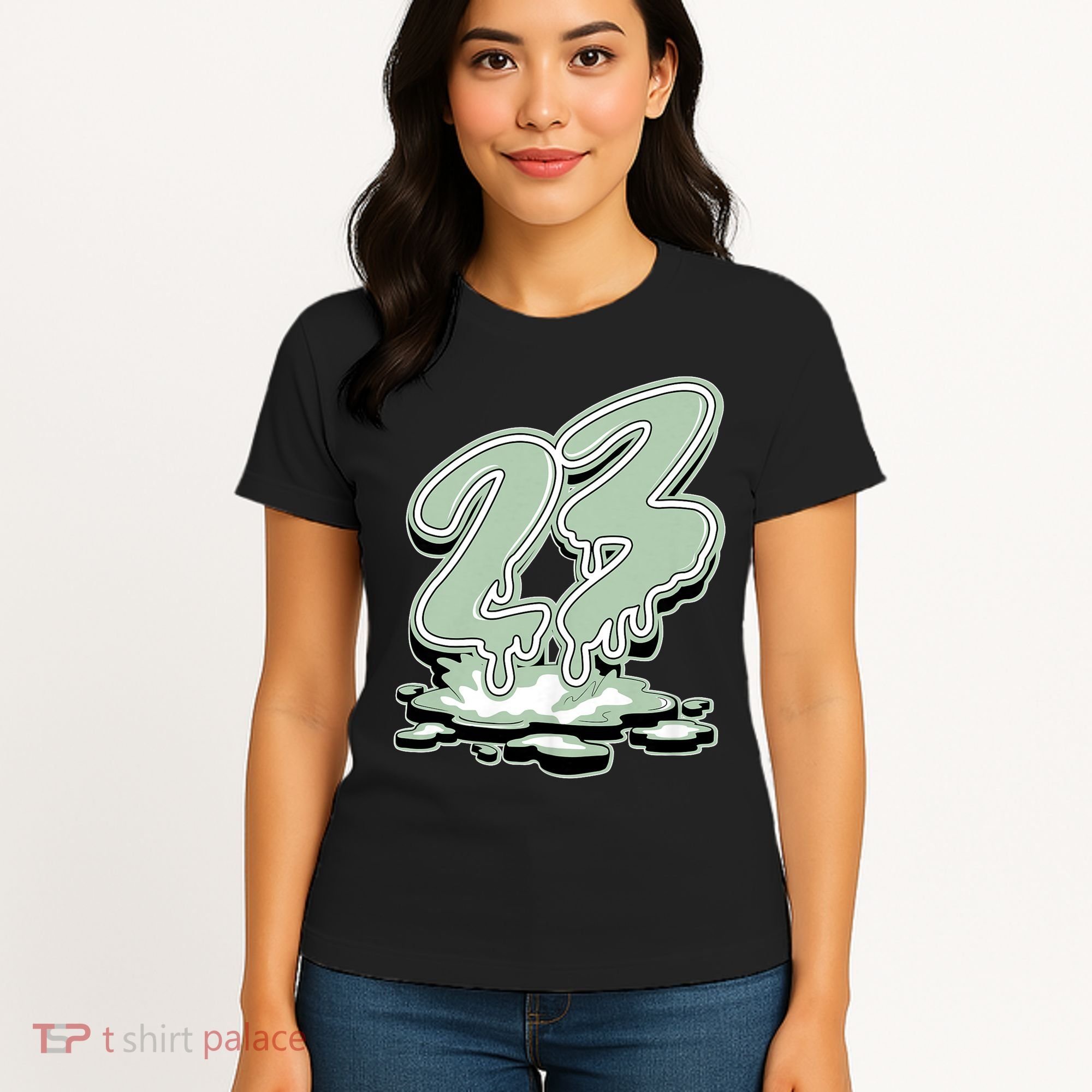 23 Drip Seafoam Abundance 4s Matching Women's T-Shirt