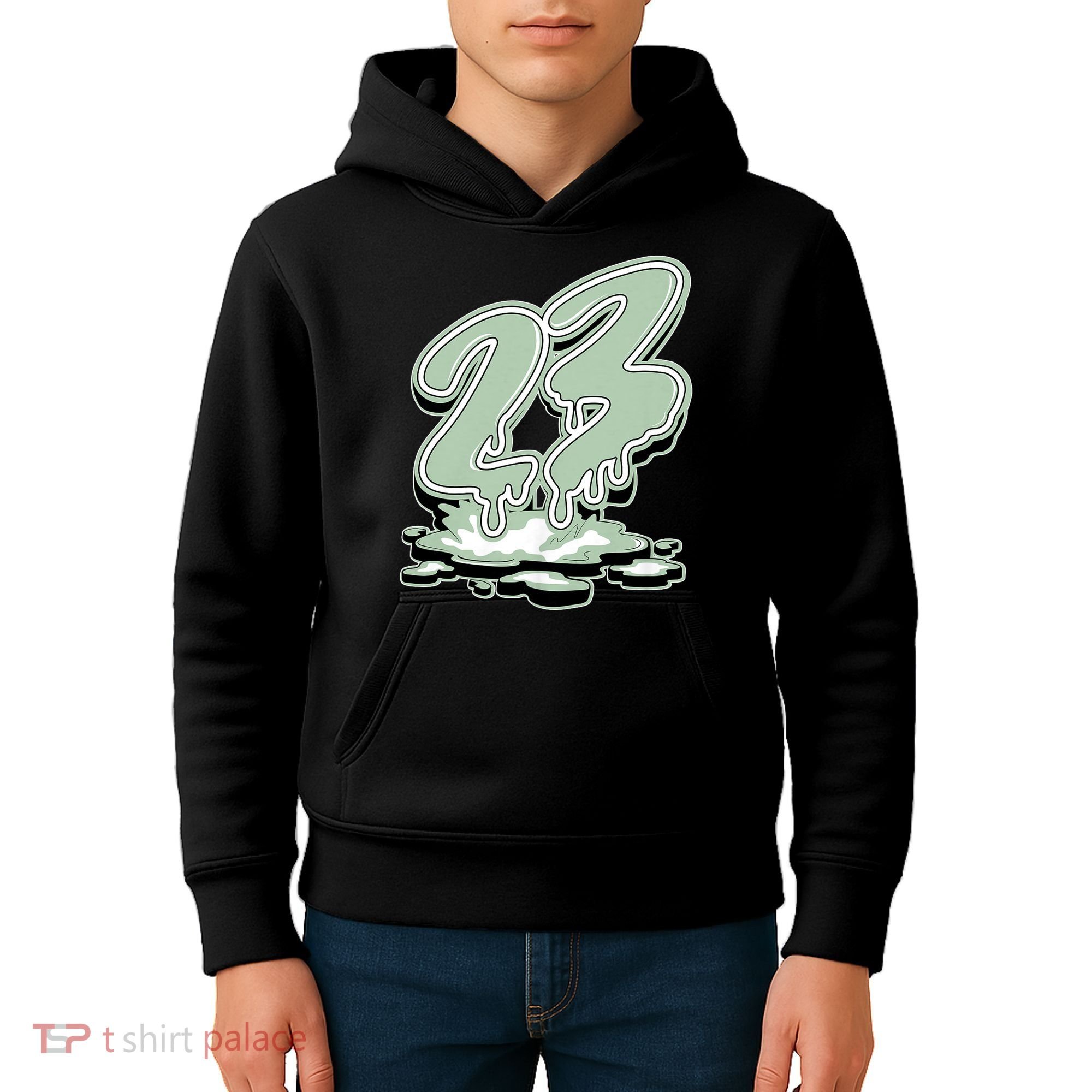 23 Drip Seafoam Abundance 4s Matching Kids Hoodie