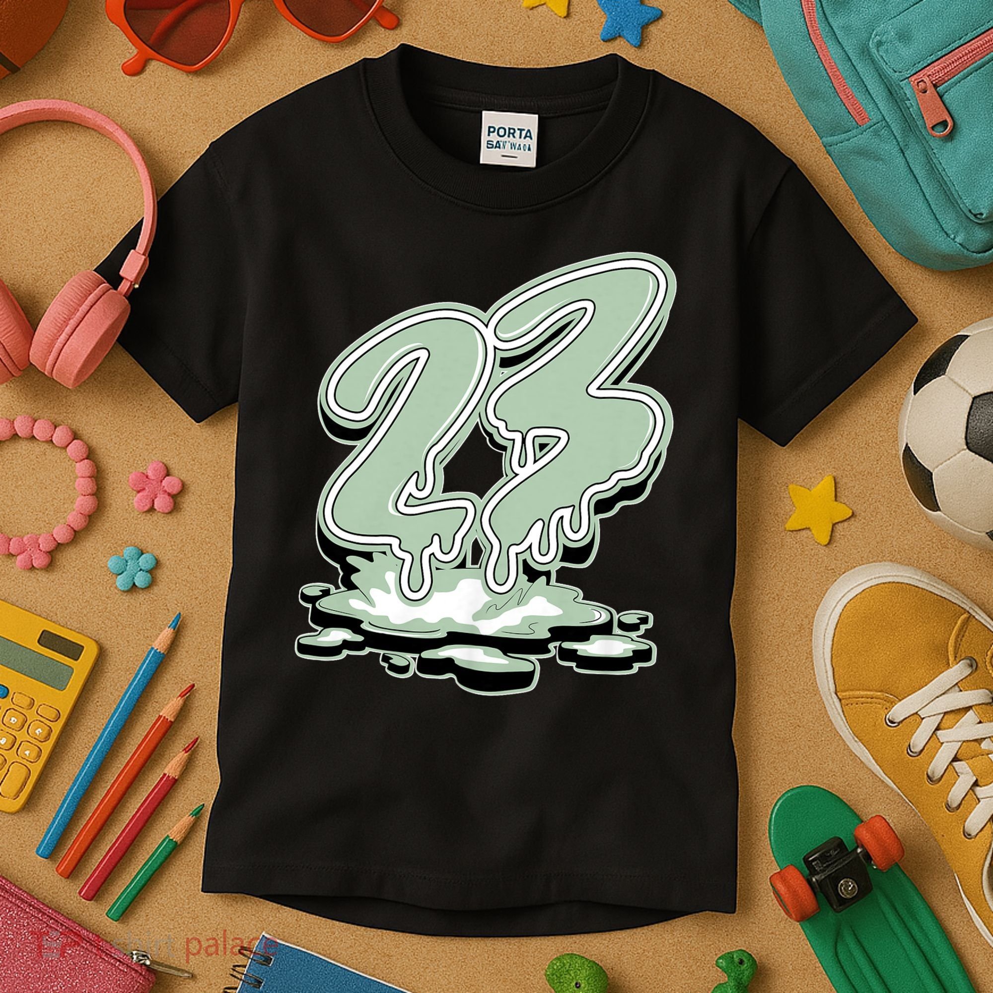 23 Drip Seafoam Abundance 4s Matching Kids T-Shirt