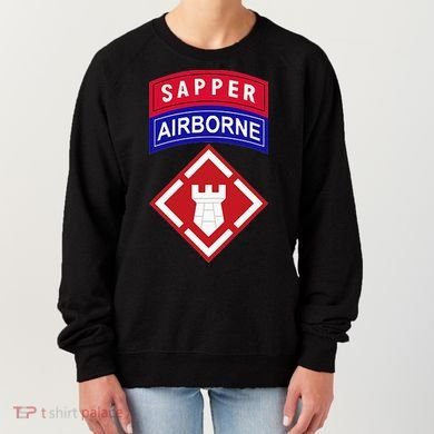 20th Engineer Brigade Patch W Airborne And Sapper Tab Women's Sweatshirt