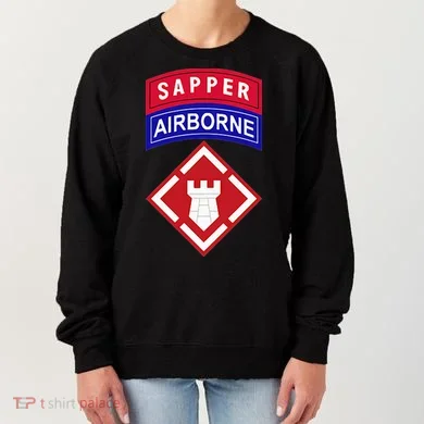 20th Engineer Brigade Patch W Airborne And Sapper Tab Women's Sweatshirt