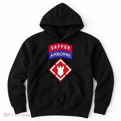 20th Engineer Brigade Patch W Airborne And Sapper Tab Hoodie