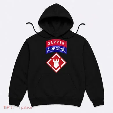 20th Engineer Brigade Patch W Airborne And Sapper Tab Hoodie